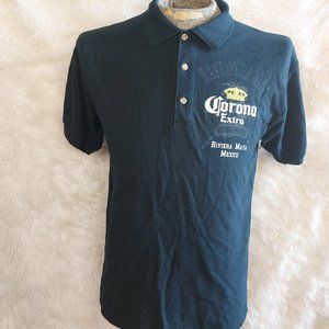 Corona Extra Official Licensed Men's Black Three Buttons Shirt Size M